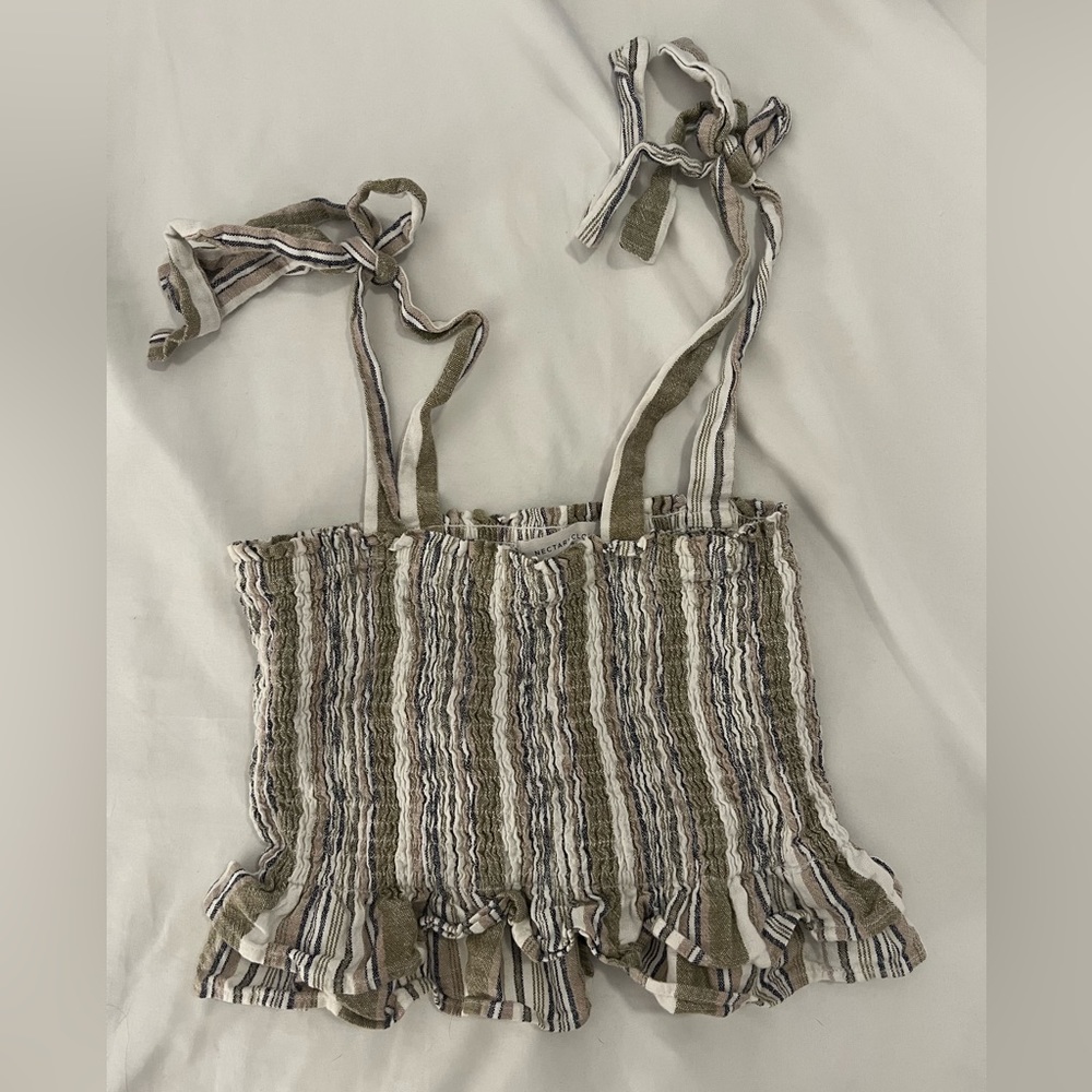 Nectar crop top with tie straps